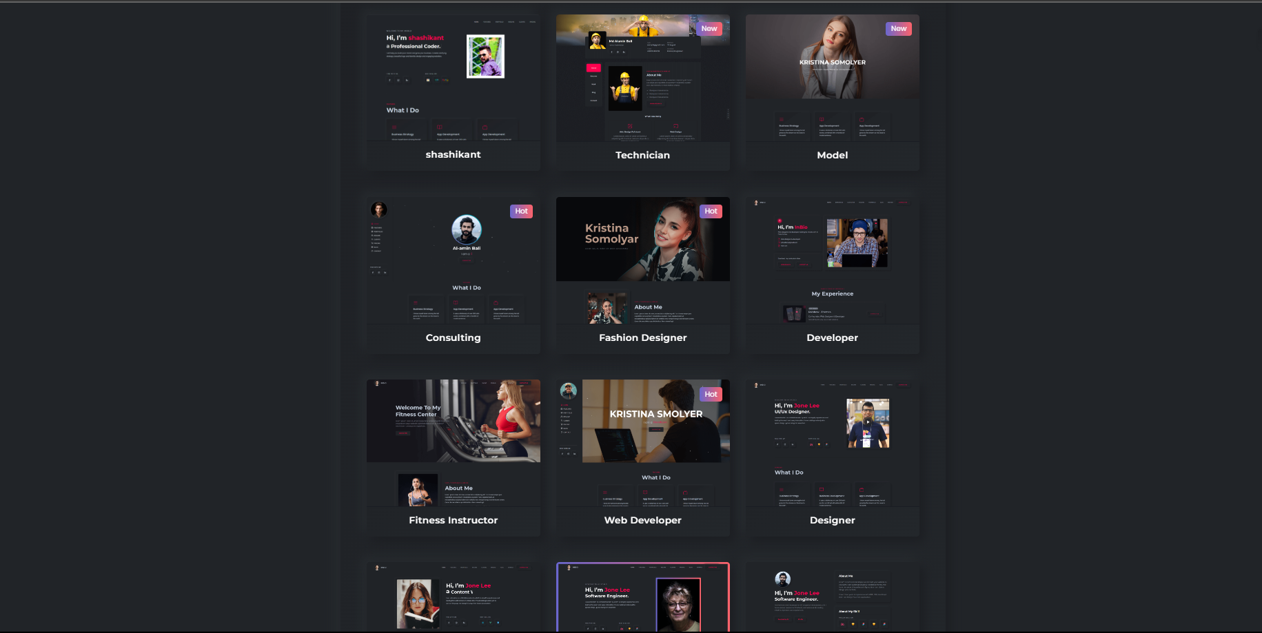 Personal Portfolio Images